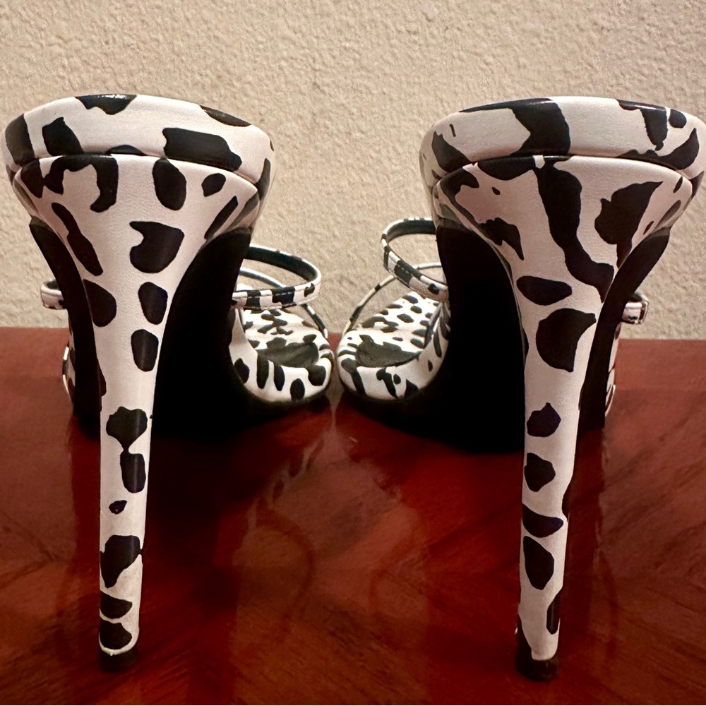 Liliana LAURENT-40 Black and White Heels size 11 - Picture 7 of 8
